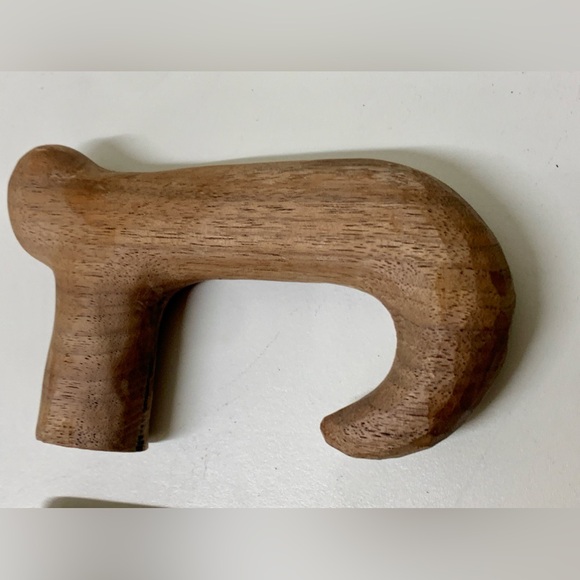 Vintage Hand Carved Wooden Cane Walking Stick Umbrella Handle - Picture 6 of 11